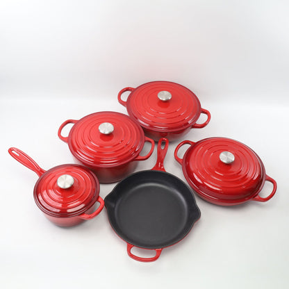 Enameled Cast Iron Cookware Set