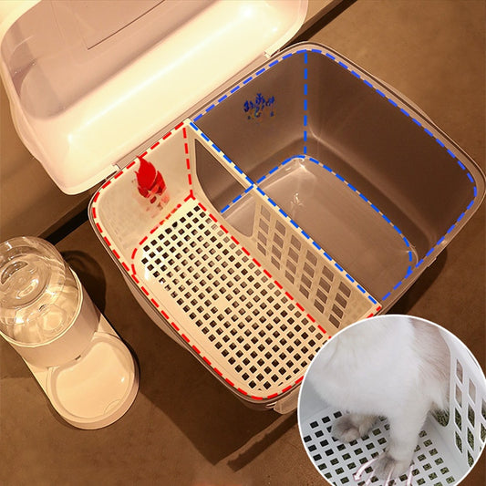 Enclosed Cat Litter Box with Long Corridor