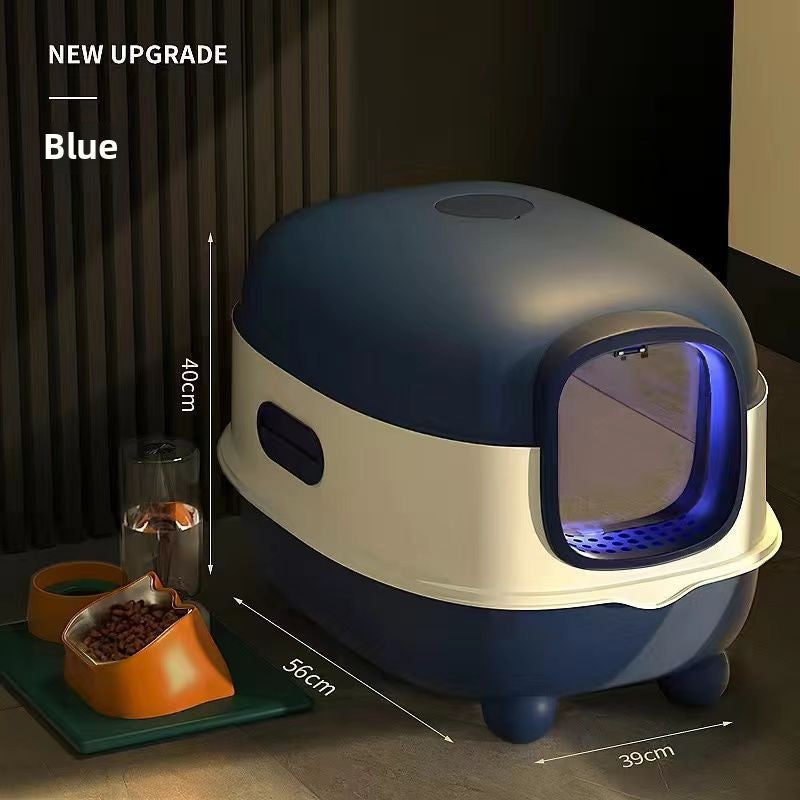 Enclosed Cat Litter Box with Sterilization