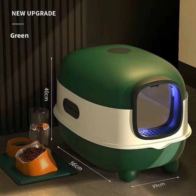 Enclosed Cat Litter Box with Sterilization