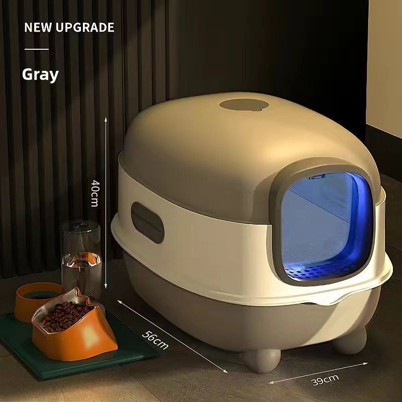 Enclosed Cat Litter Box with Sterilization