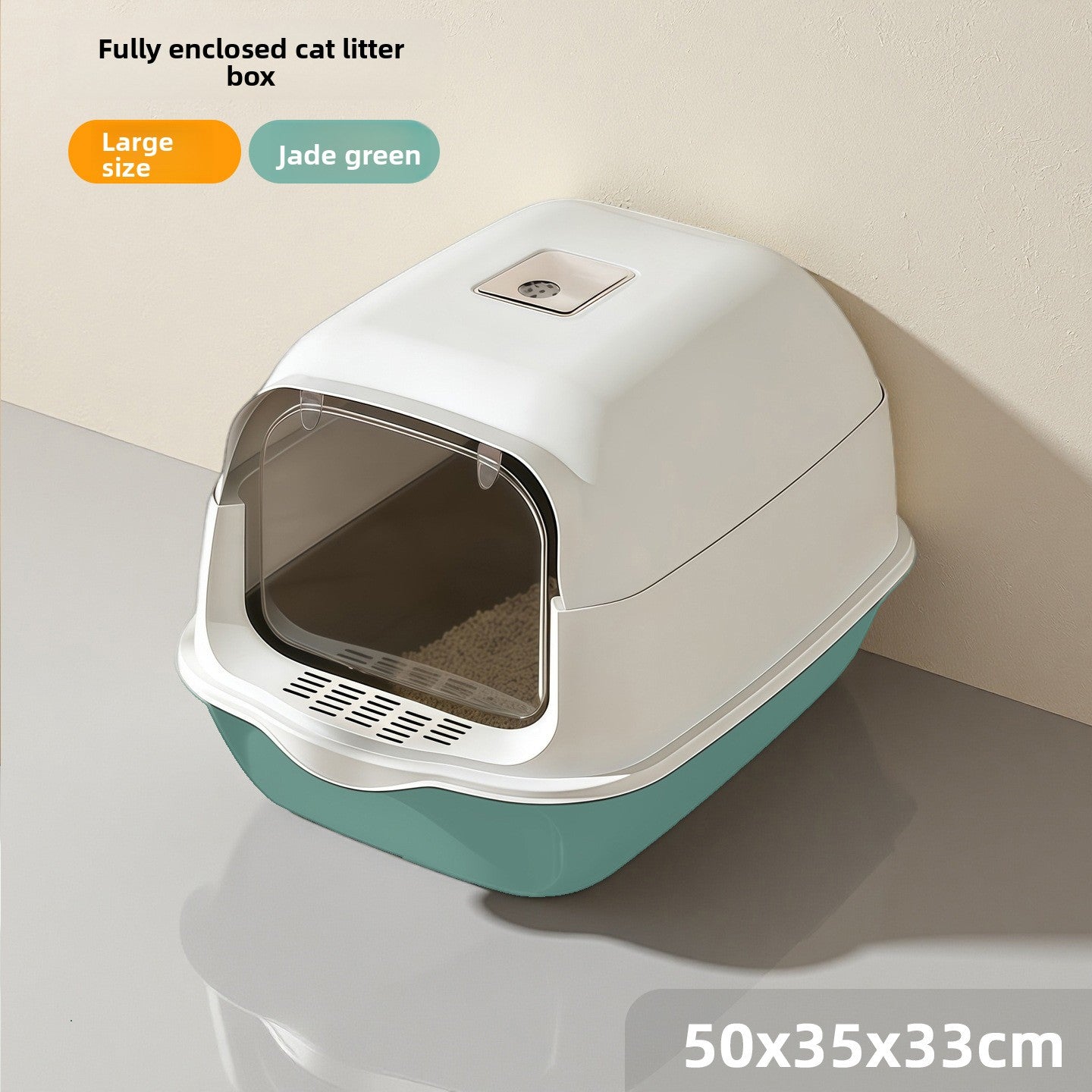 Enclosed Cat Litter Box with UV Sterilization and Odor Control