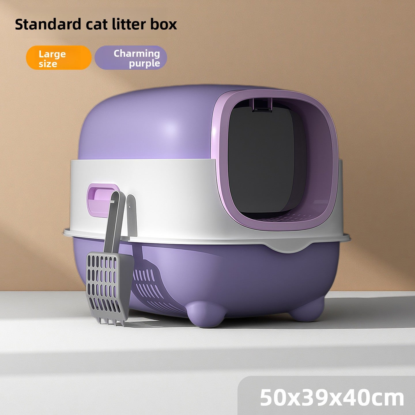 Enclosed Cat Litter Box with UV Sterilization and Odor Control