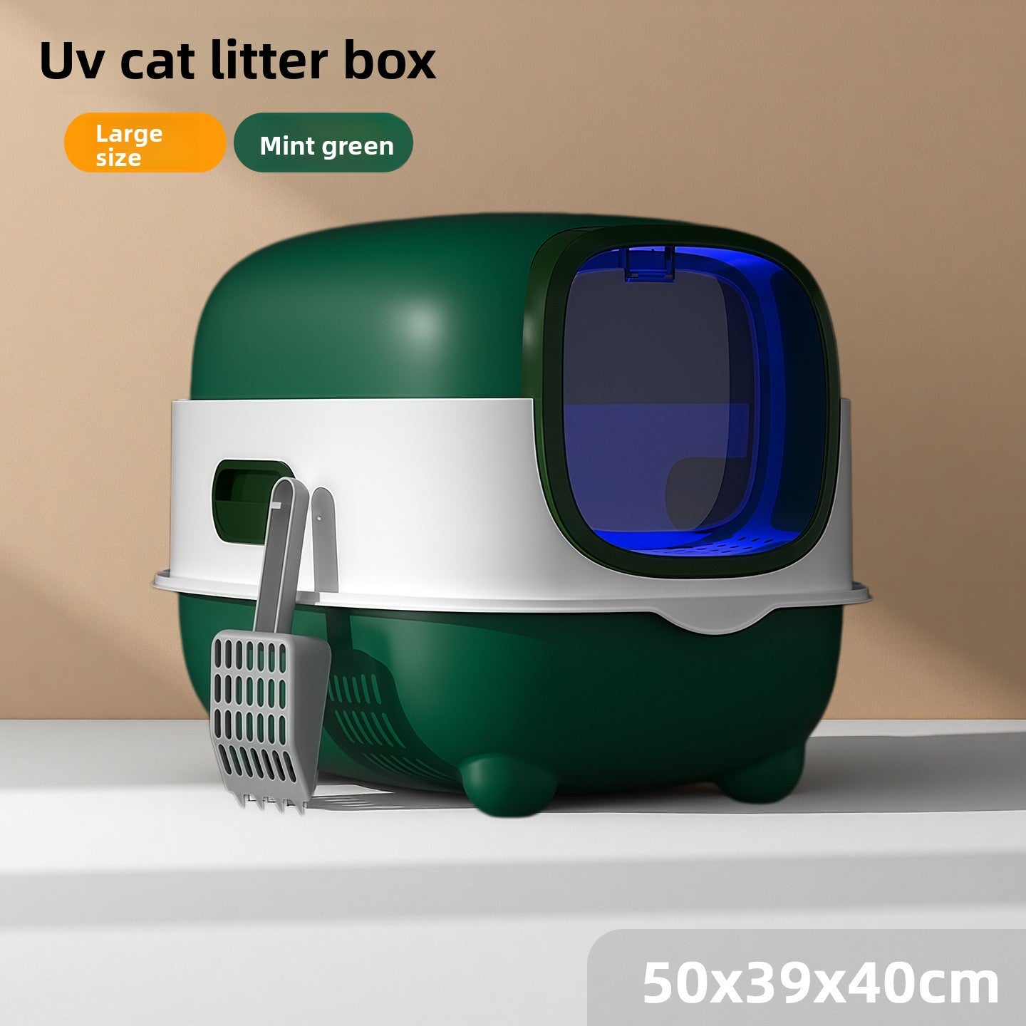 Enclosed Cat Litter Box with UV Sterilization and Odor Control