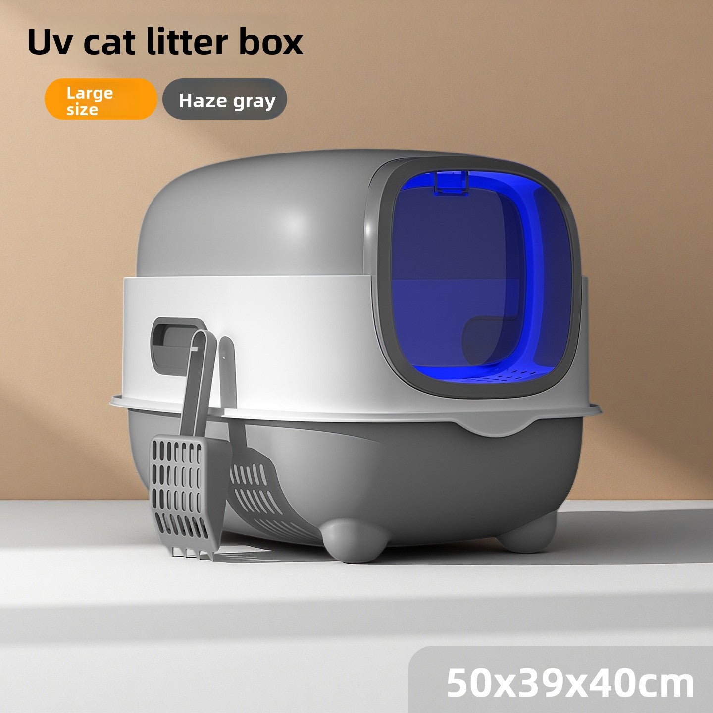 Enclosed Cat Litter Box with UV Sterilization and Odor Control