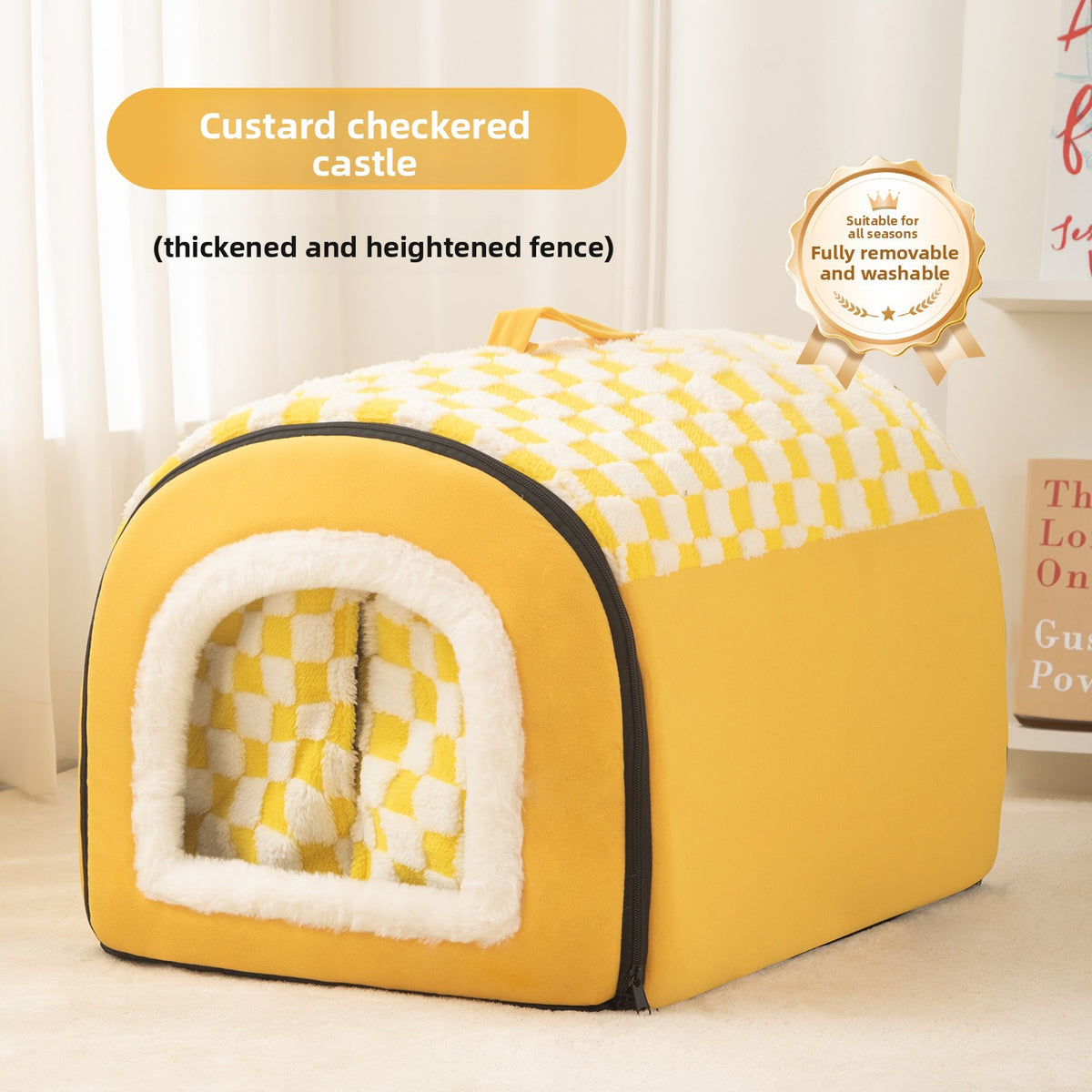 Enclosed Pet Bed Removable Washable