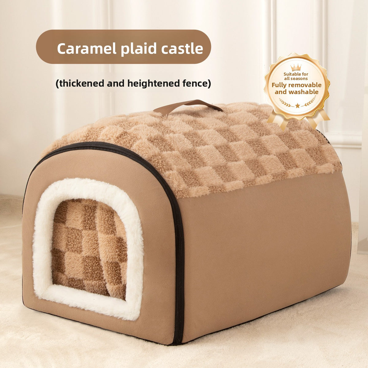 Enclosed Pet Bed Removable Washable