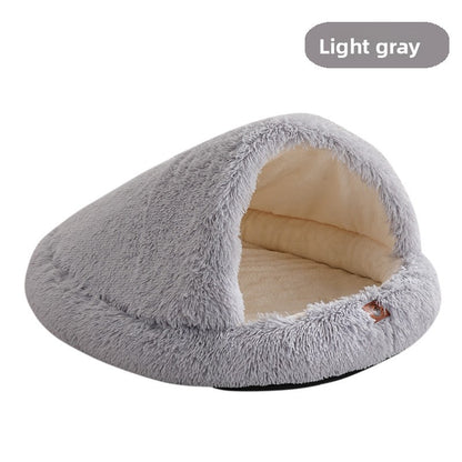 Enclosed Plush Pet Bed with Waterproof Option