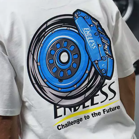 Endless Brake Print Cotton T-Shirt