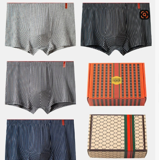 Energetic striped men's underwear made of Xinjiang cotton