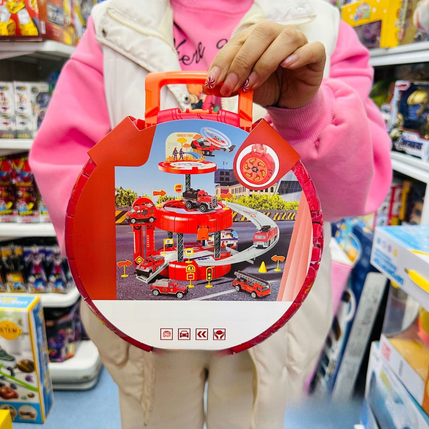 Engineering vehicle track toy