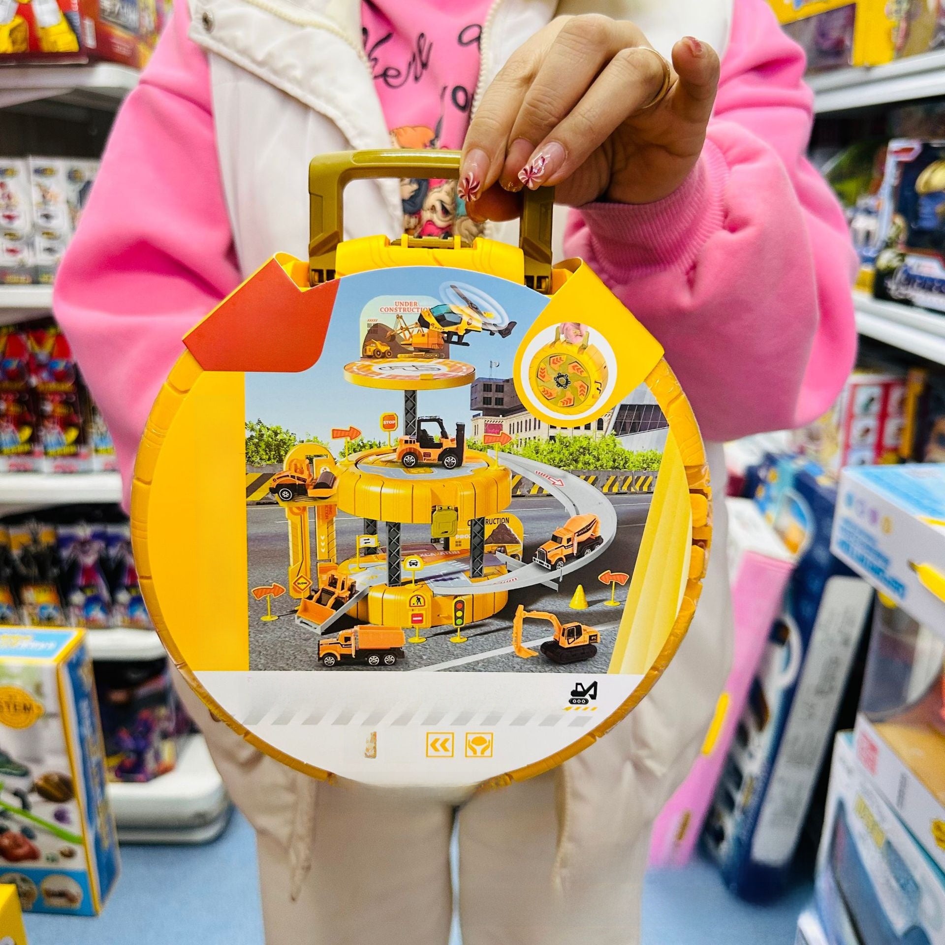 Engineering vehicle track toy