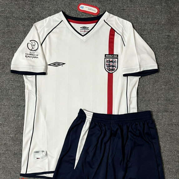 England Retro Football Jersey Long Sleeve