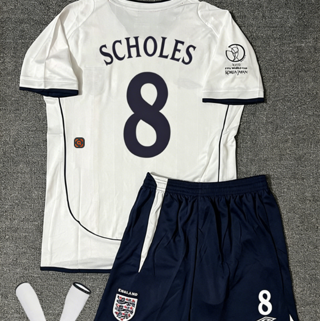 England Retro Football Jersey Long Sleeve