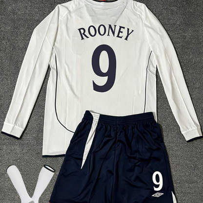 England Retro Football Jersey Long Sleeve