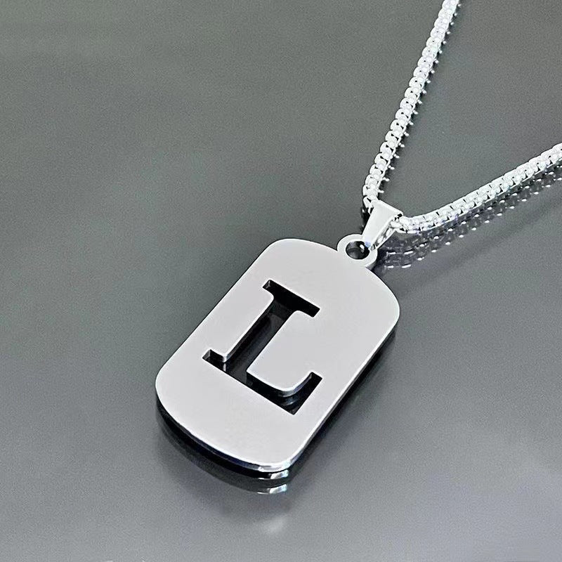 English Alphabet Letter Necklace