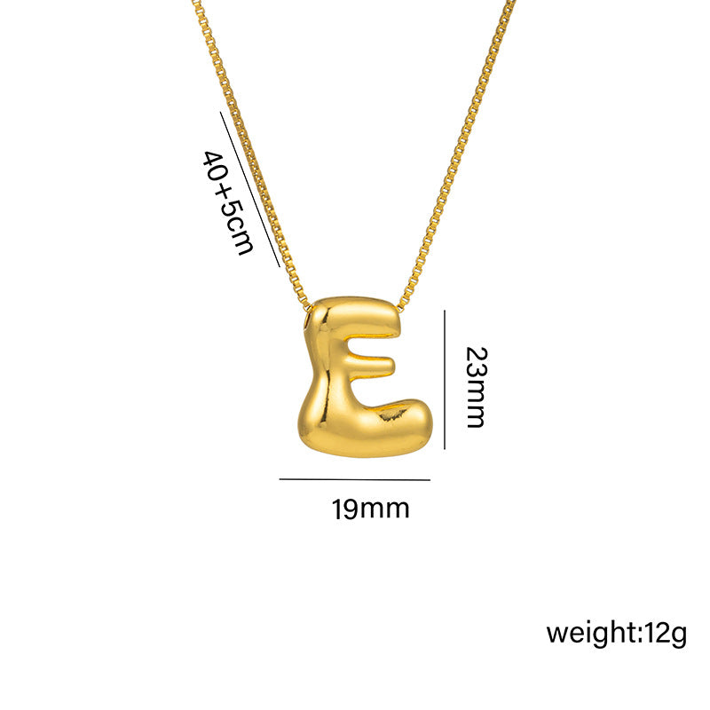 English Letter Pendant Necklace