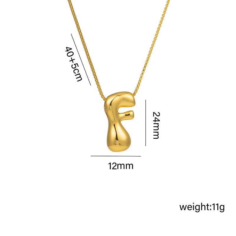 English Letter Pendant Necklace