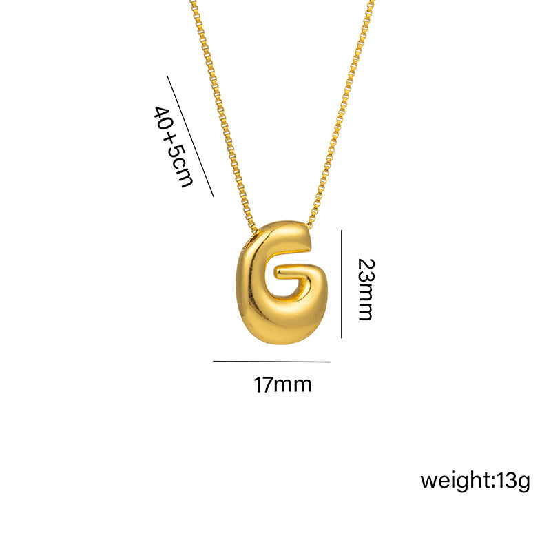 English Letter Pendant Necklace