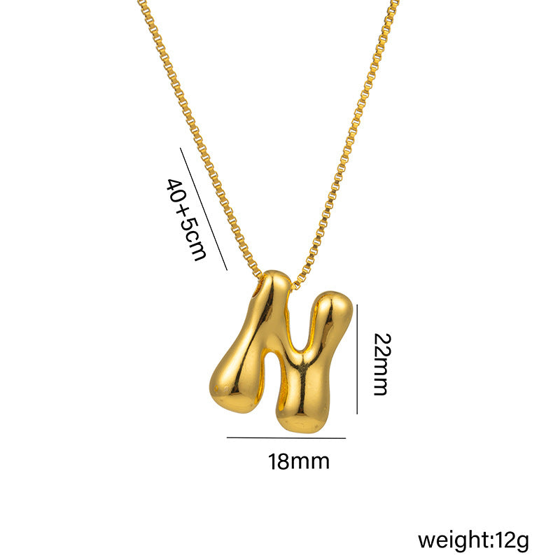 English Letter Pendant Necklace