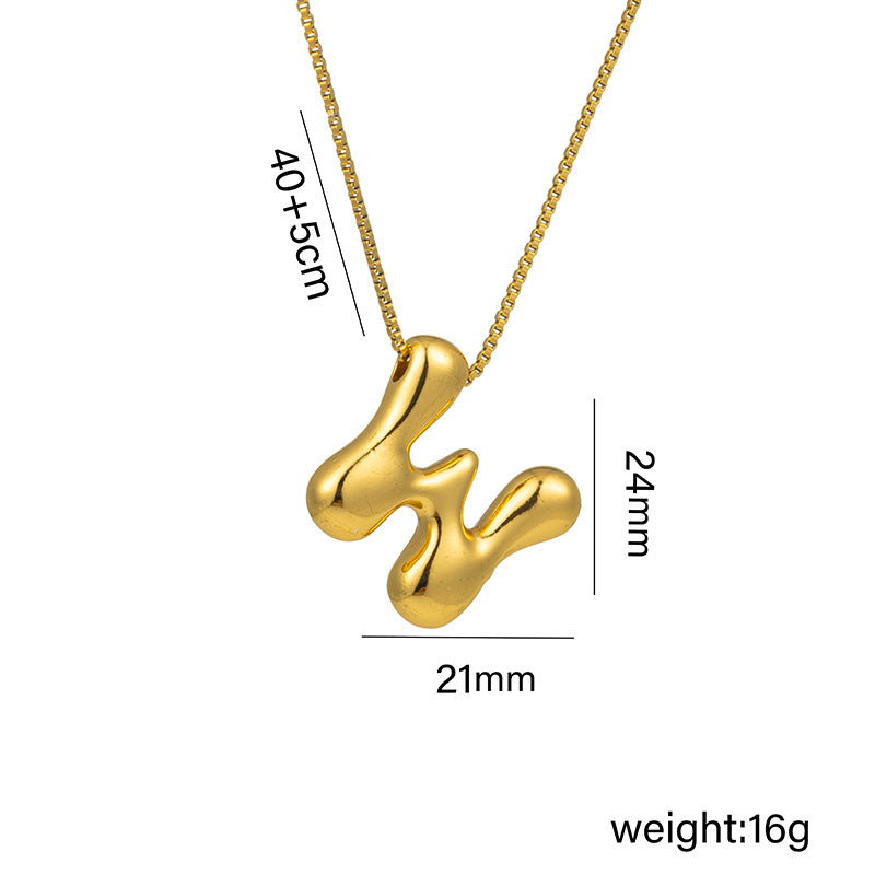 English Letter Pendant Necklace