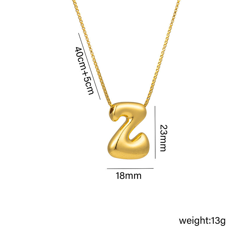 English Letter Pendant Necklace