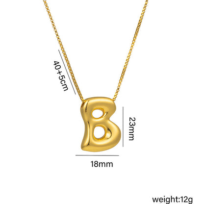 English Letter Pendant Necklace