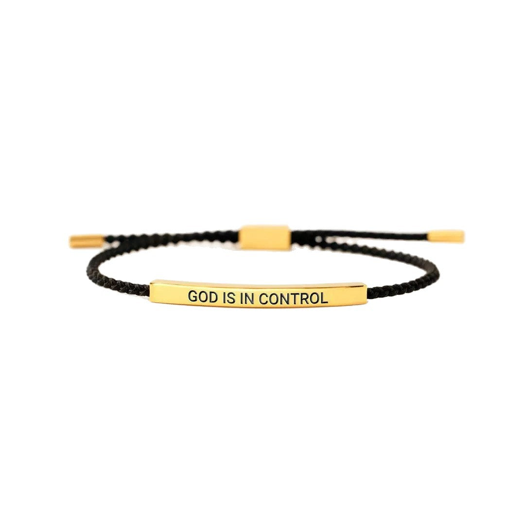 English motivational engraved bracelet girl