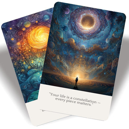 English Tarot Cards with Cosmic Theme