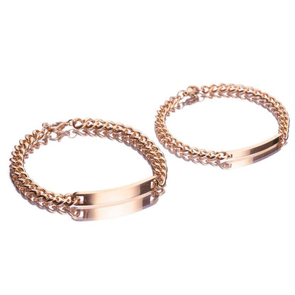 Engraved Curved Plate Bracelet
