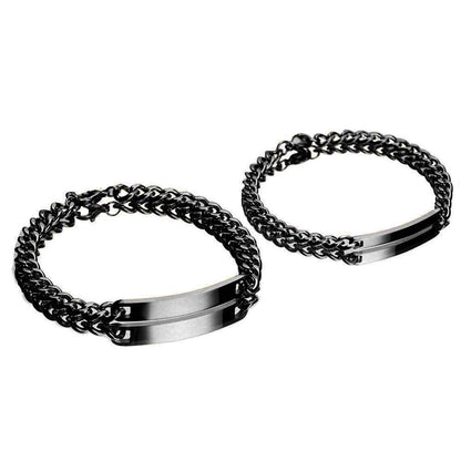 Engraved Curved Plate Bracelet