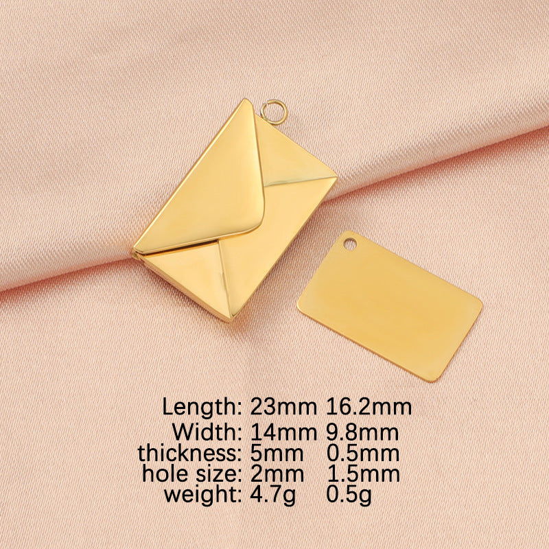 Envelope Pendant DIY Customizable Necklace