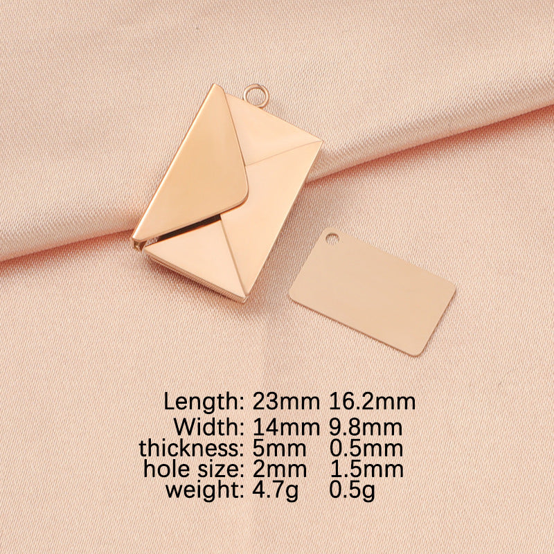 Envelope Pendant DIY Customizable Necklace