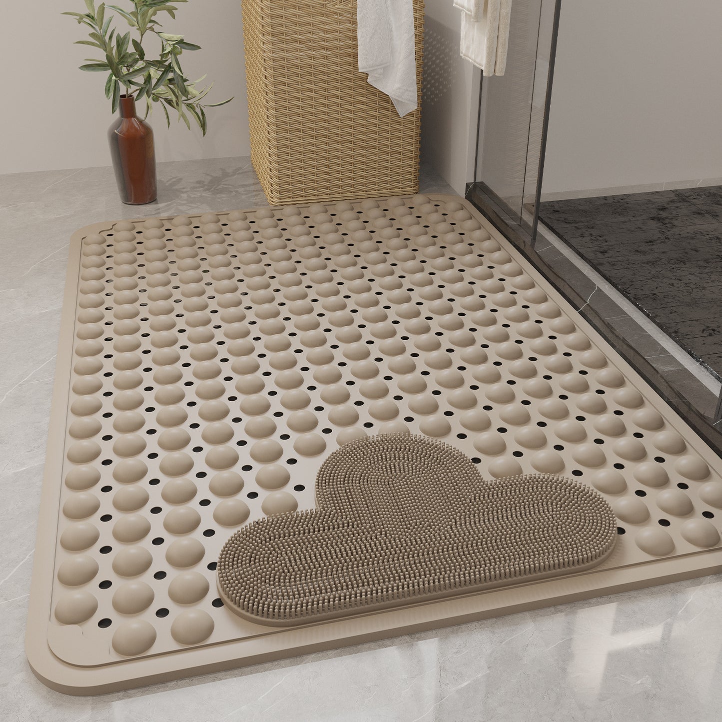 Environmentally Friendly TPE Non-Slip Bathroom Mat