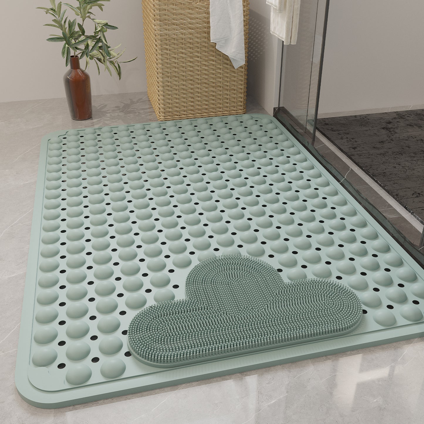 Environmentally Friendly TPE Non-Slip Bathroom Mat