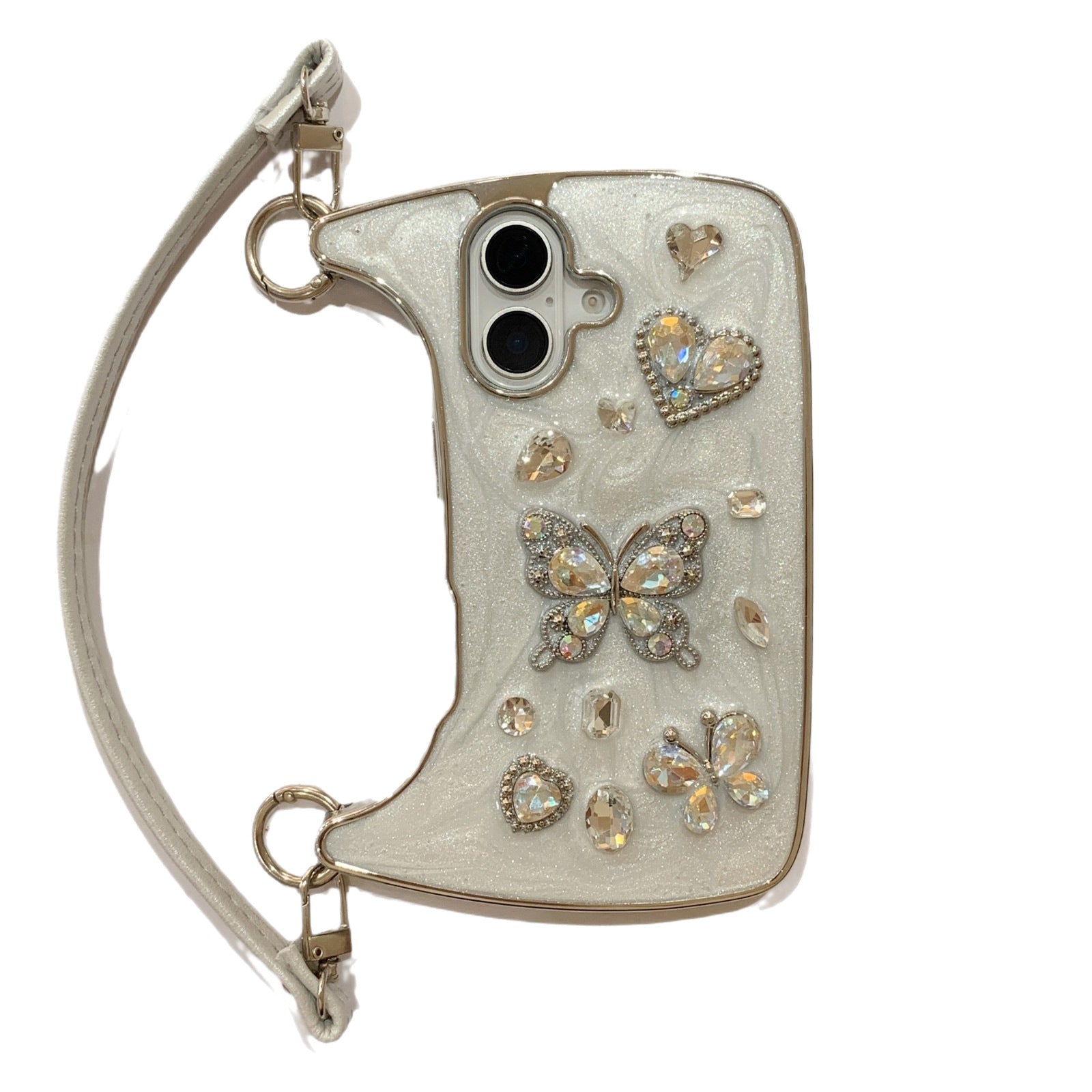 Epoxy Diamond Butterfly iPhone Case