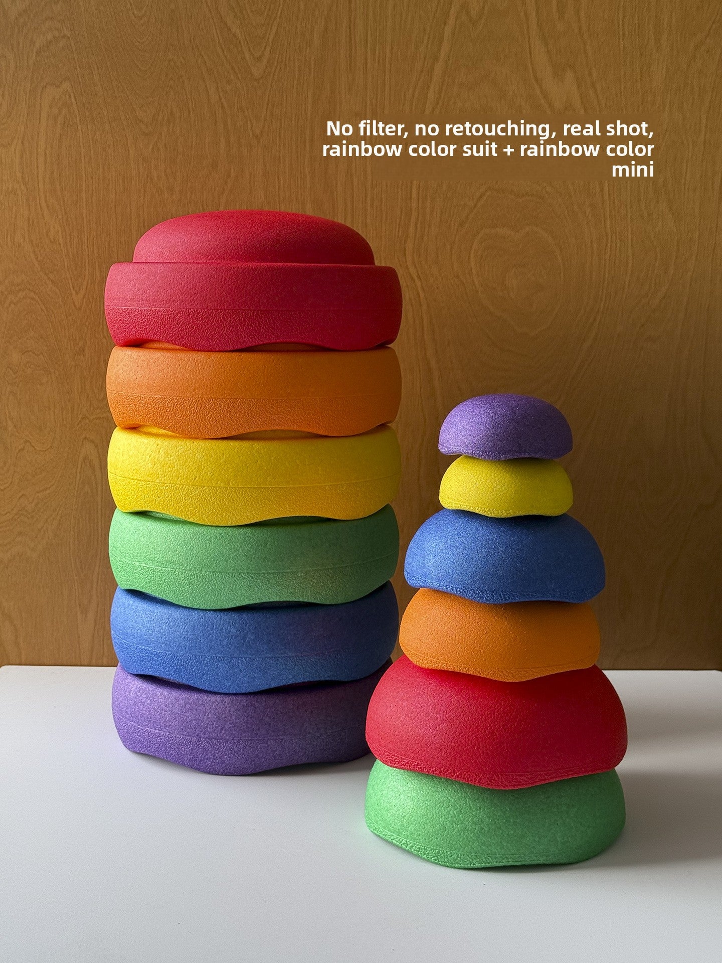 EPP Foam Rainbow Stepping Stones and Balance Board Set
