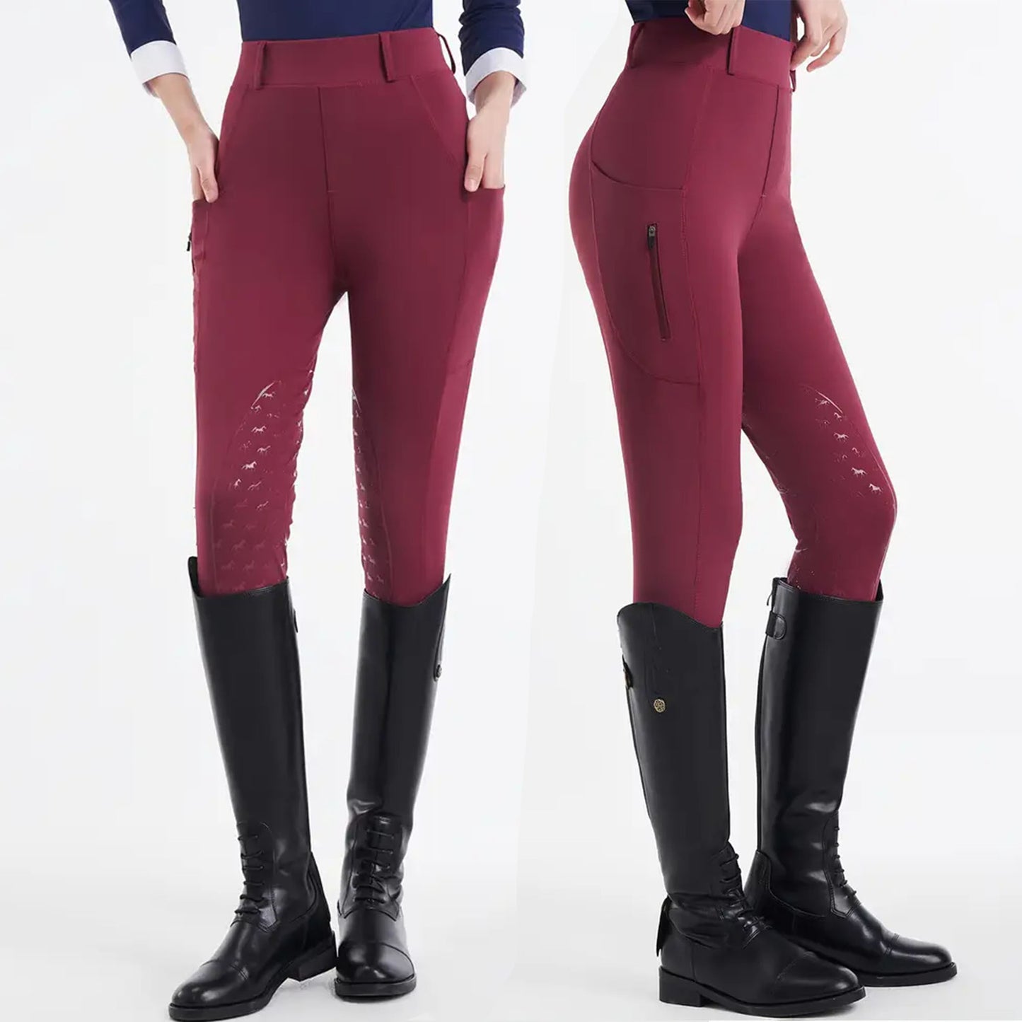 Equestrian Riding Pants Slim Fit Elastic Non-Slip