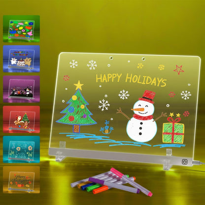 Erasable DIY children's light-up drawing board night light