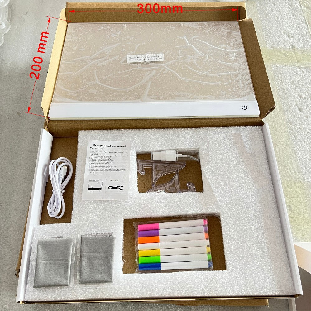 Erasable DIY children's light-up drawing board night light