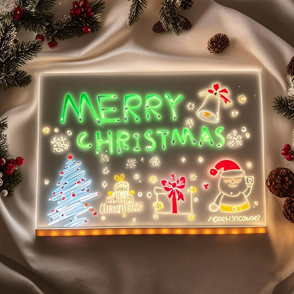 Erasable glowing message board