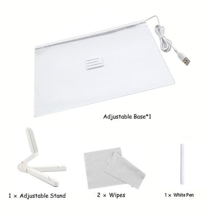 Erasable glowing message board