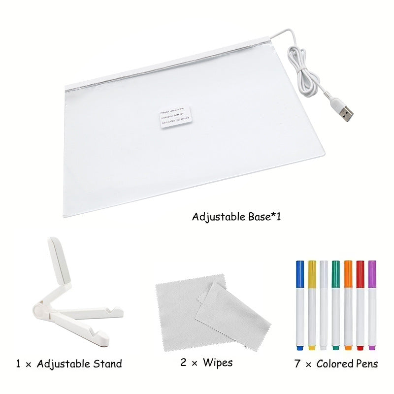 Erasable glowing message board