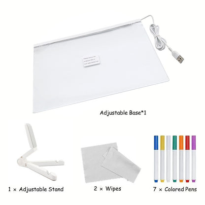 Erasable glowing message board