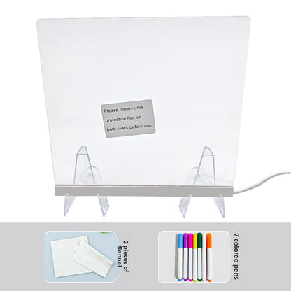 Erasable glowing message board