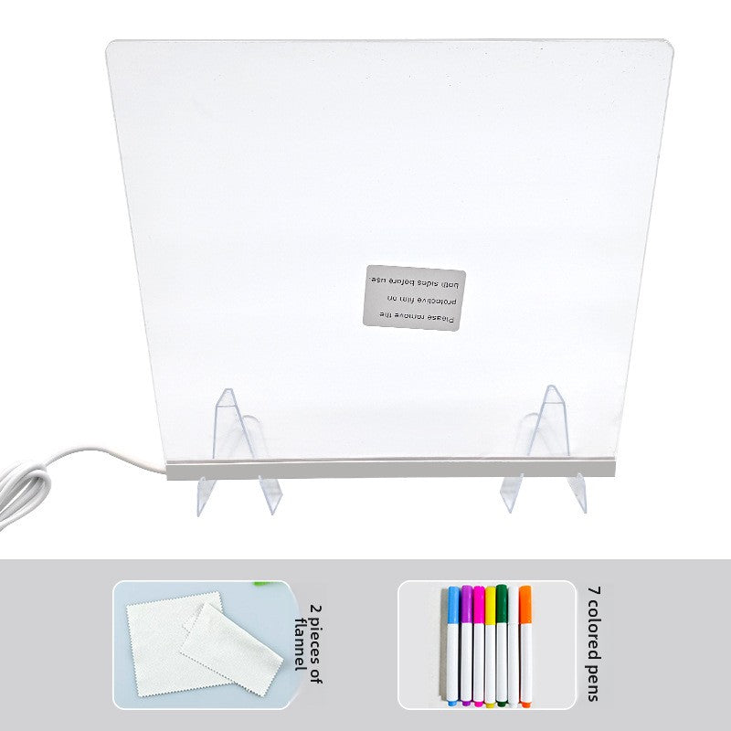 Erasable glowing message board
