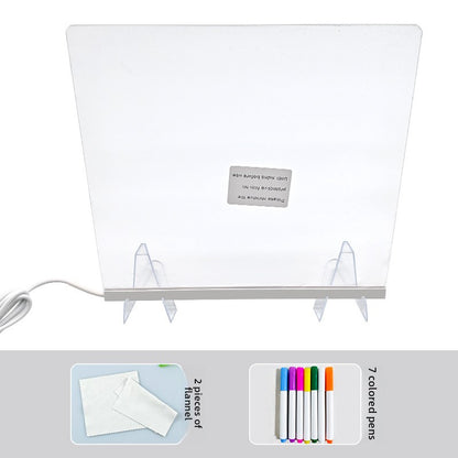 Erasable glowing message board
