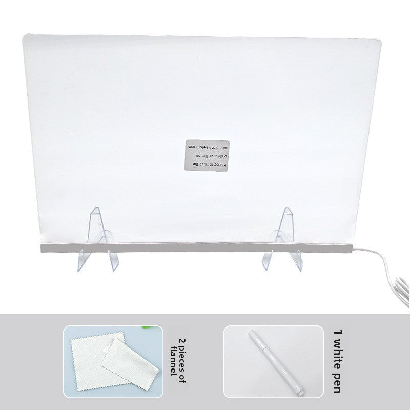 Erasable glowing message board