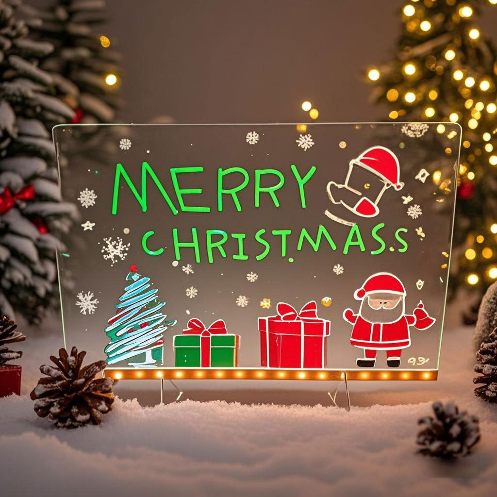 Erasable glowing message board