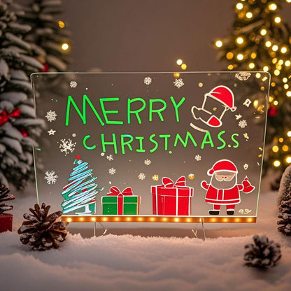 Erasable glowing message board
